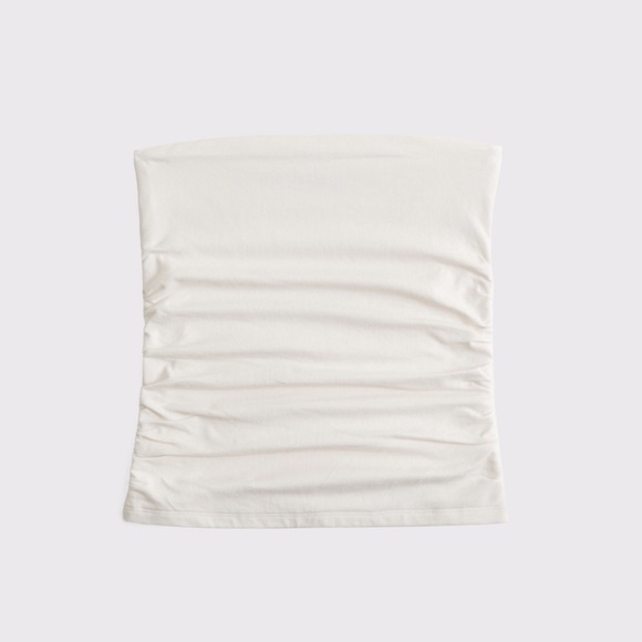 Abercrombie & Fitch Tops - cotton-blend seamless fabric ruched tube top